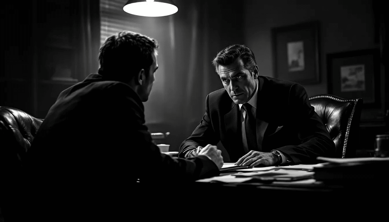 An experienced criminal defense attorney consulting with a client about their legal representation options.