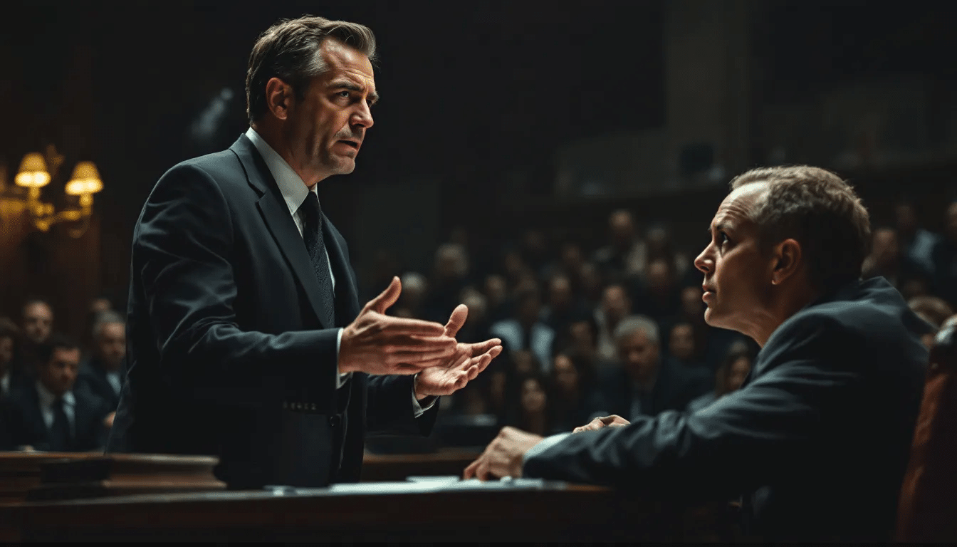 An image illustrating common defenses against reckless driving charges with a traffic attorney advising a client.