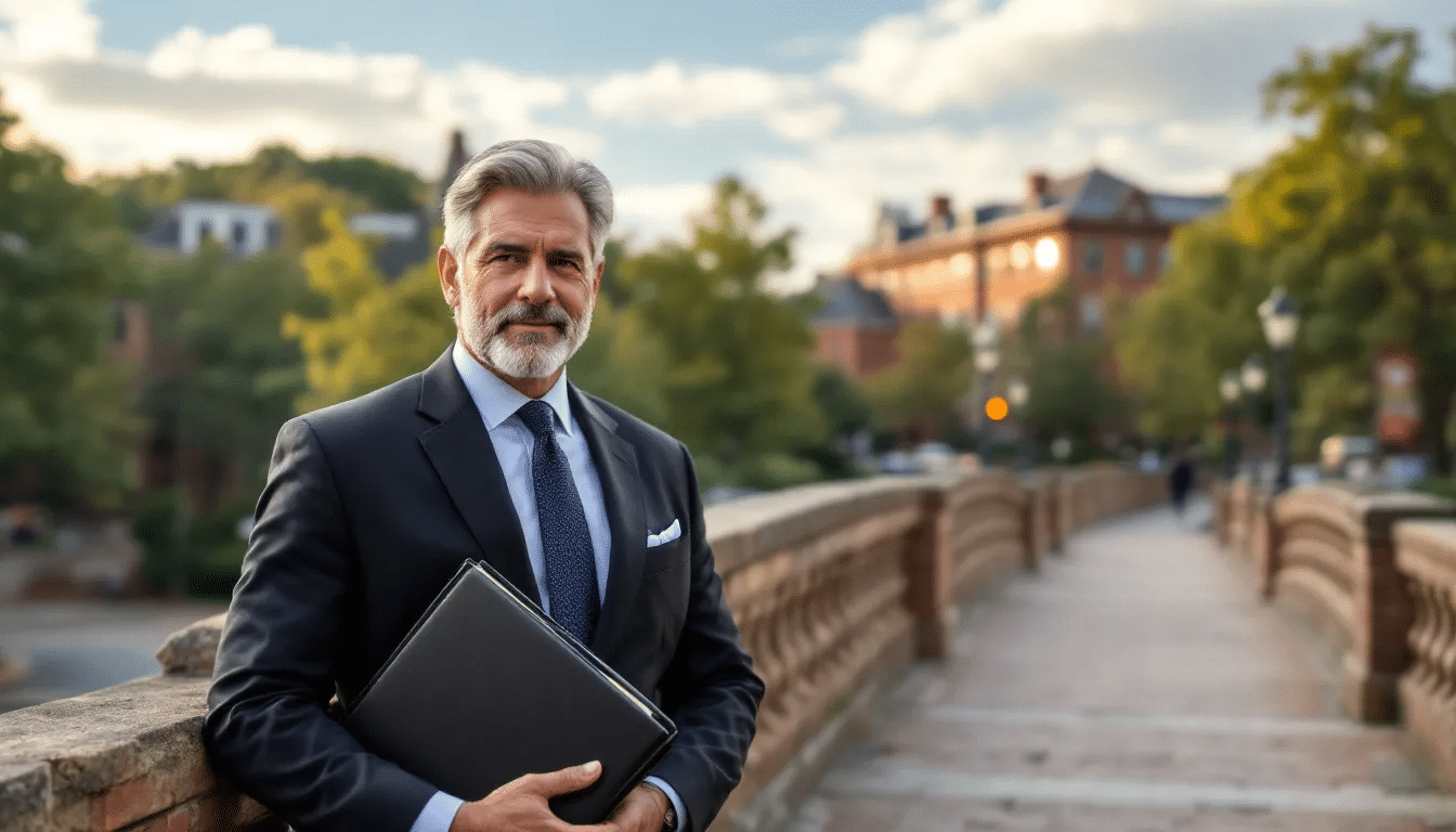 A confident attorney stands in front of a scenic Durham backdrop, ready to defend clients facing serious felony charges related to drug trafficking or possession. With a commitment to leaving no stone unturned, he aims to protect their future in the legal system and achieve the best possible result.