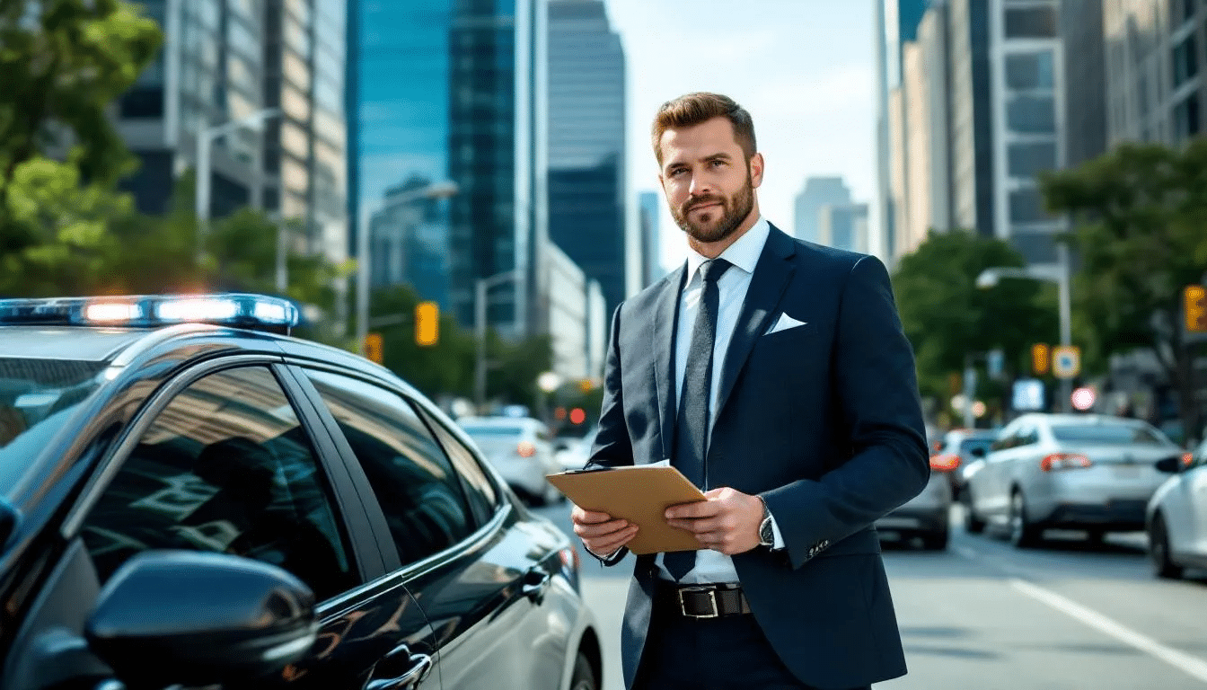 A person being stopped by law enforcement for a DWI check.