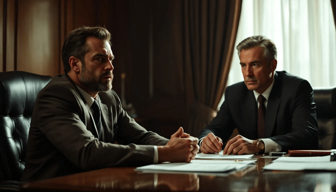 Steps to take if accused of violating probation, featuring a legal consultation scene.